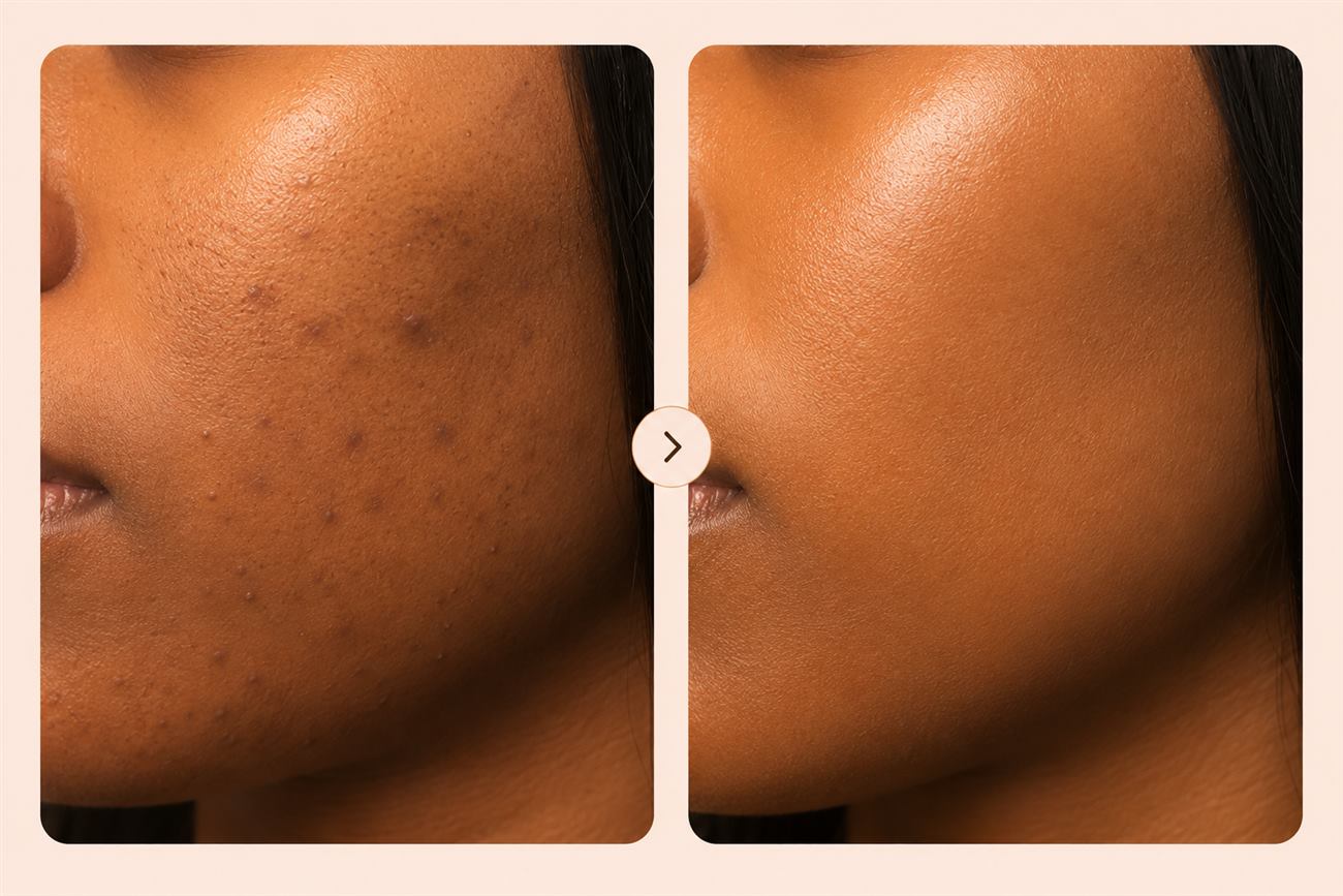 Avant / après utilisation du Glow Bar